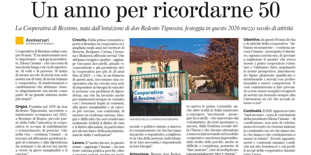 I nostri 50 anni su La Voce del Popolo