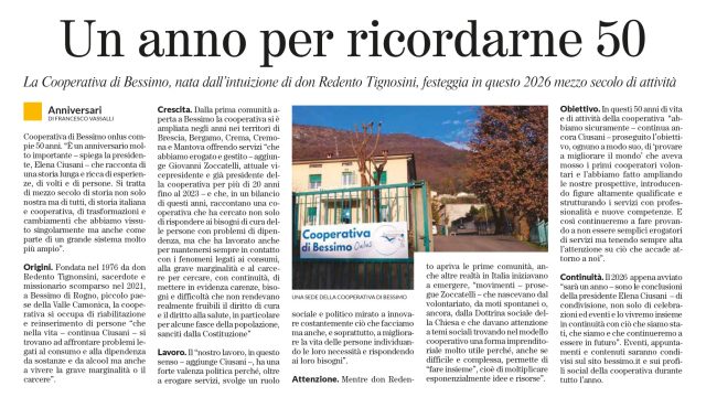 I nostri 50 anni su La Voce del Popolo