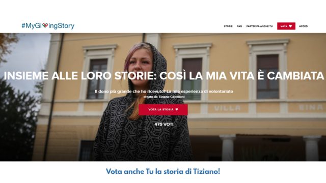 Leggi e Vota la «storia di dono» di Tiziano