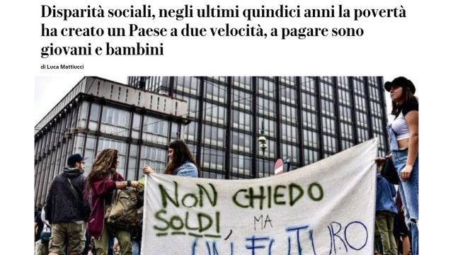 «Crescere in Italia, oltre le disuguaglianze»