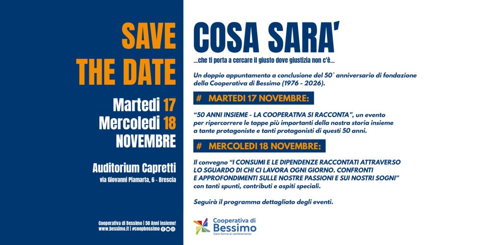 SAVE THE DATE: 17 e 18 Novembre 2026 – #Bessimo50